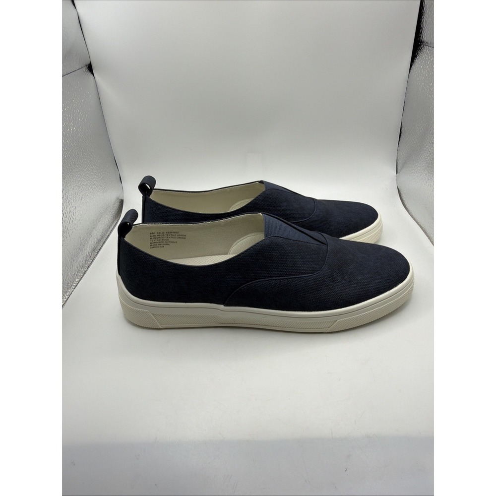 Kensie Girl Navy Canvas Slip-On Espadrille Sneakers with Cream Sole - Picture 7 of 10